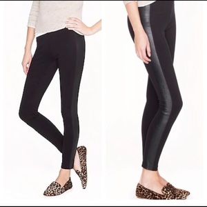 J. Crew Pixie Pant in Leather Tuxedo Stripe(sz 4S)